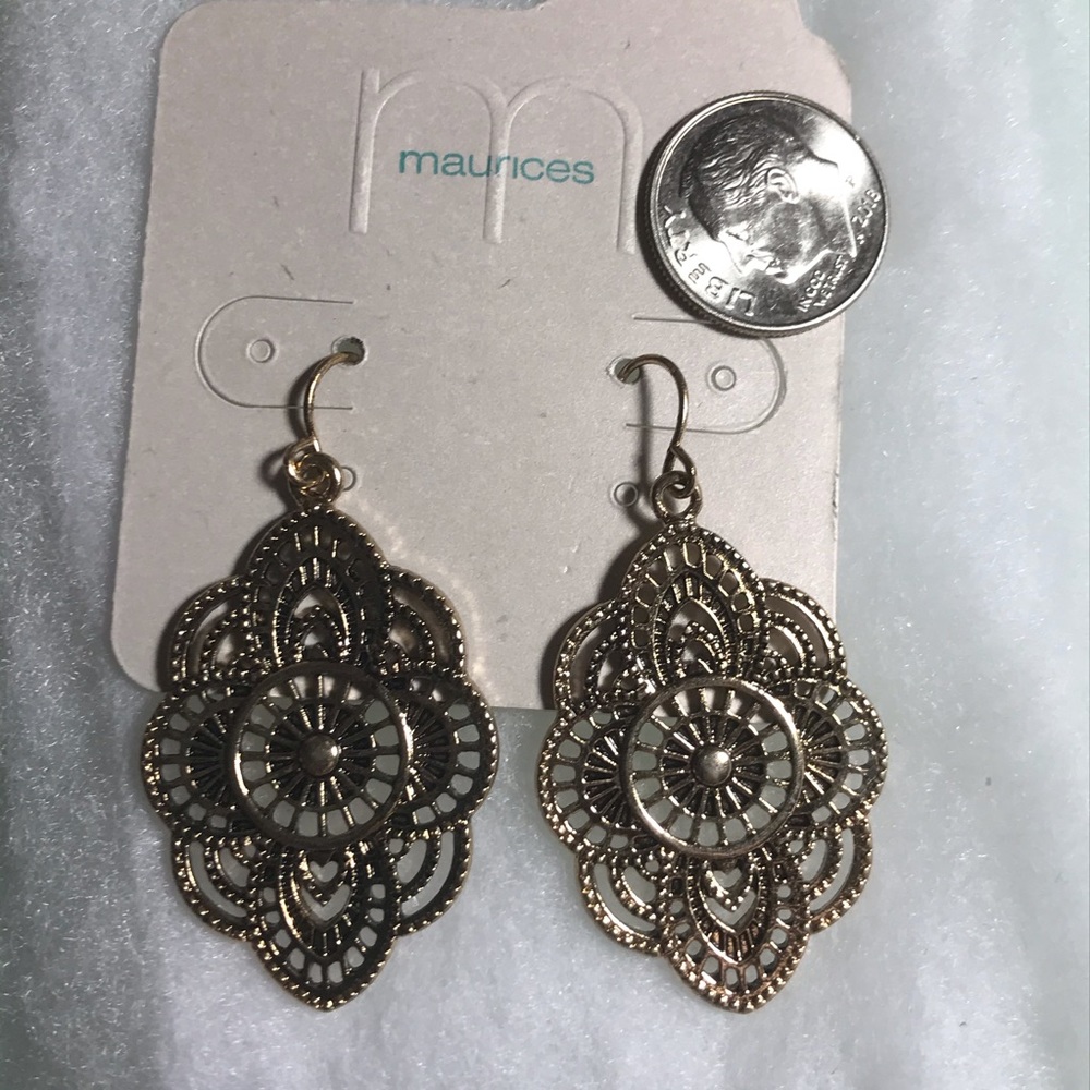 New Maurices bronze colored earrings